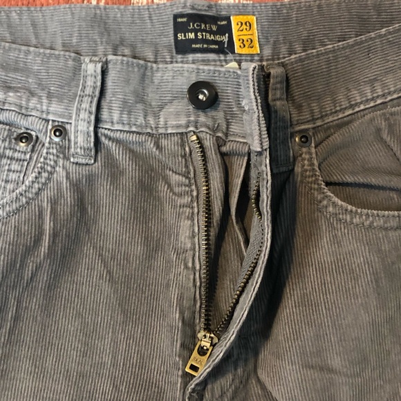 J. Crew Slim Straight Corduroy Grey Pants Men's Style 29104 NWT - Picture 8 of 8